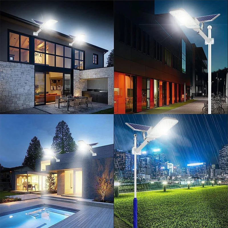 2PCS 200W Powerful Solar Light Outdoor Solar Street Light 6000mah
