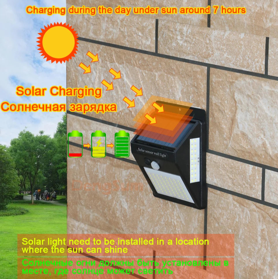 PIR Motion Sensor Solar Energy Street light