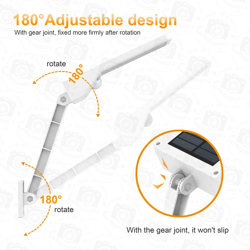 Outdoor Solar Power Street Wall Lamp PIR Motion Sensor