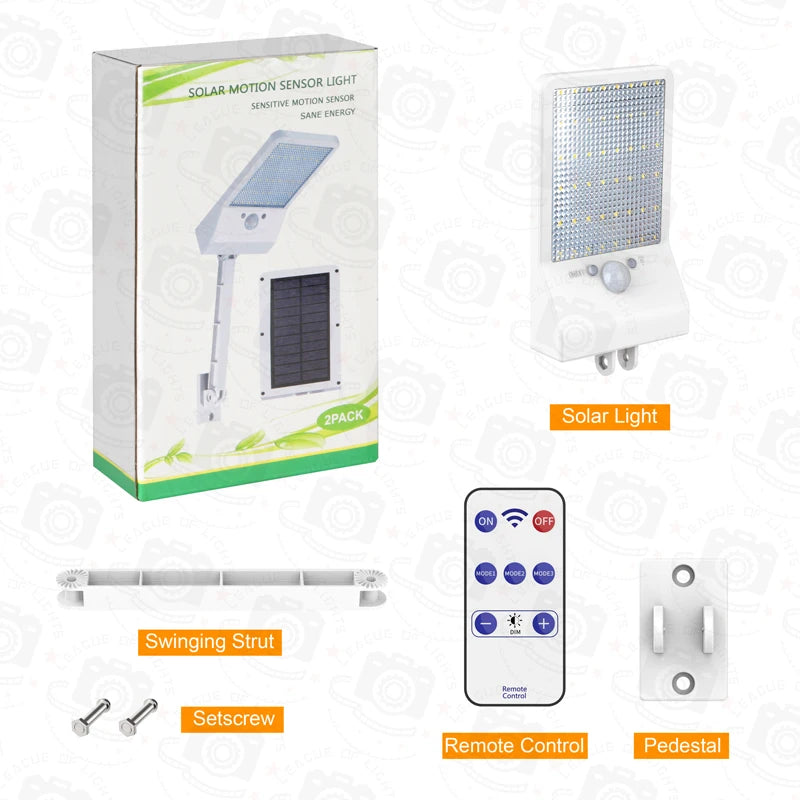 Outdoor Solar Power Street Wall Lamp PIR Motion Sensor