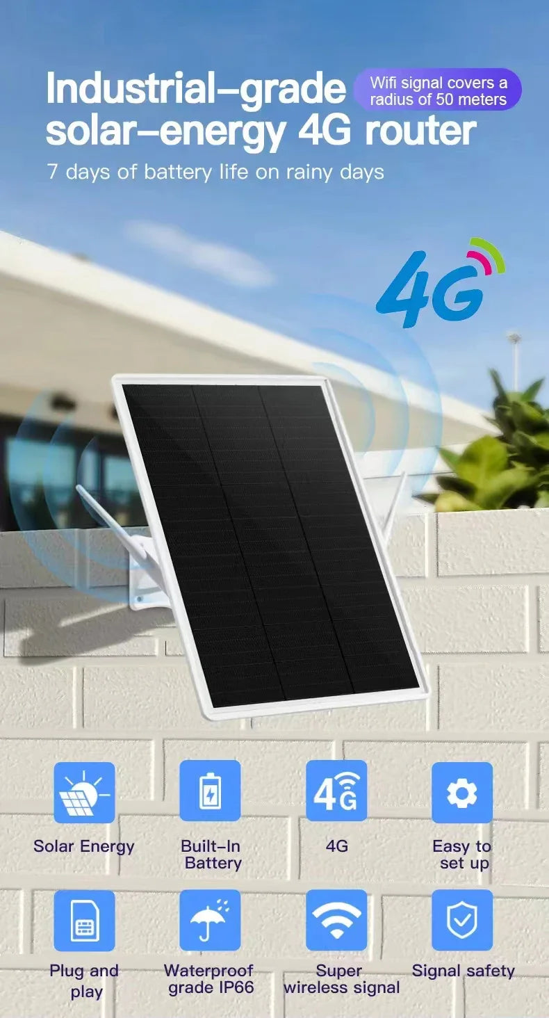 Waterproof Outdoor Solar Powered 4G
