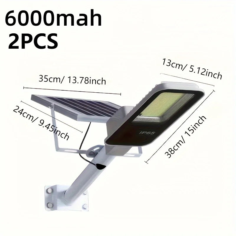2PCS 200W Powerful Solar Light Outdoor Solar Street Light 6000mah