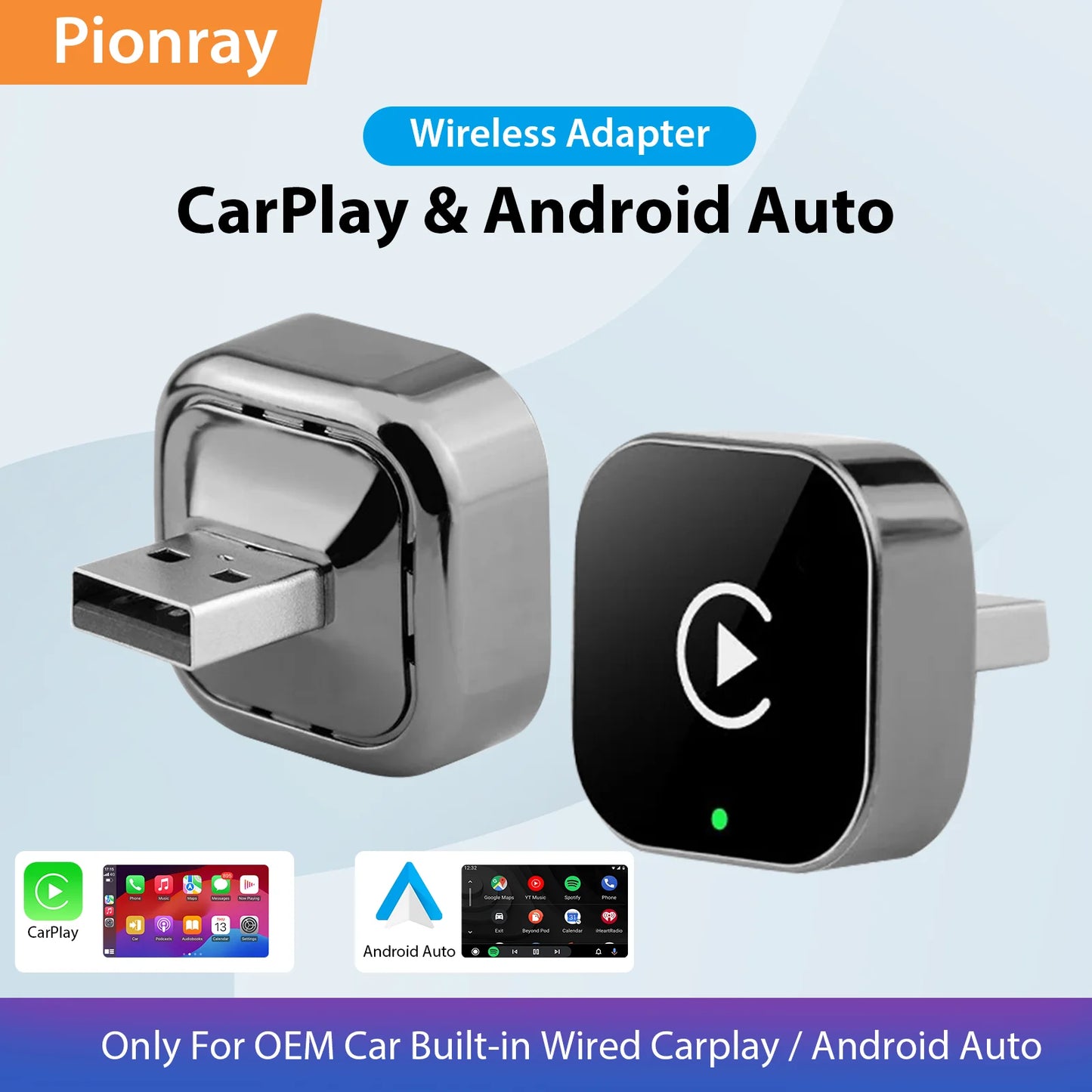 New 2 in 1 Wireless CarPlay & Android Auto Wireless Adapter